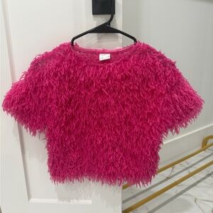 Zara girls hot pink fridge shirt size 8